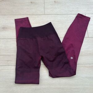 Lululemon Athletica Burgundy Leggings